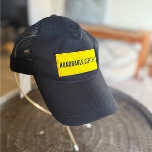 honorable citizens structured mesh baseball cap black hat